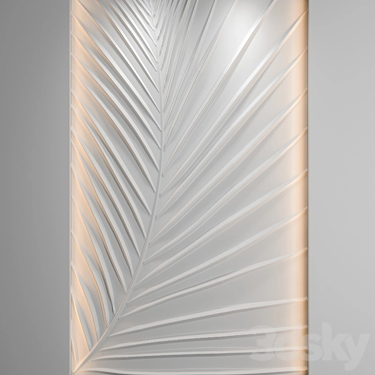 Bas-relief Palm leaf 