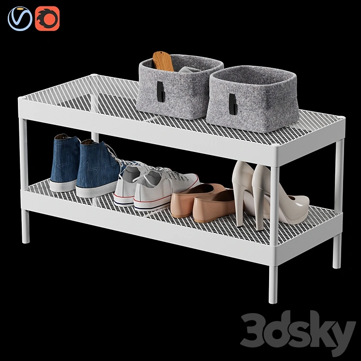 Ikea Makkaper Shoe Rack and Shoe Set 
