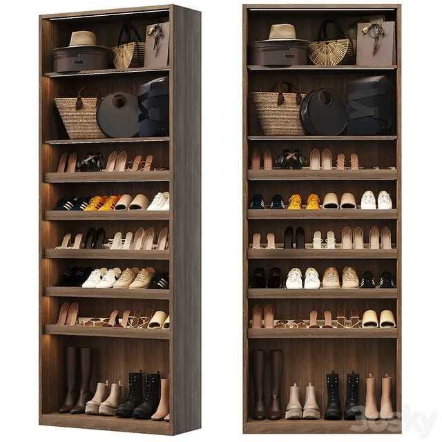 Shoe cabinet with filling for hallway and wardrobe 