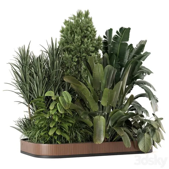 Outdoor Garden Set Bush and Tree 2615 