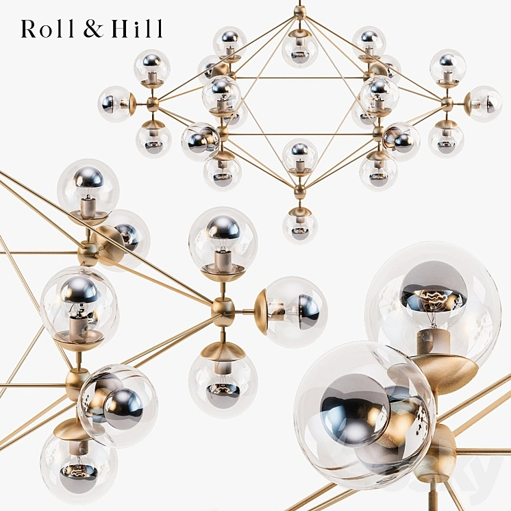 Roll & Hill Modo 6 sided chandelier 