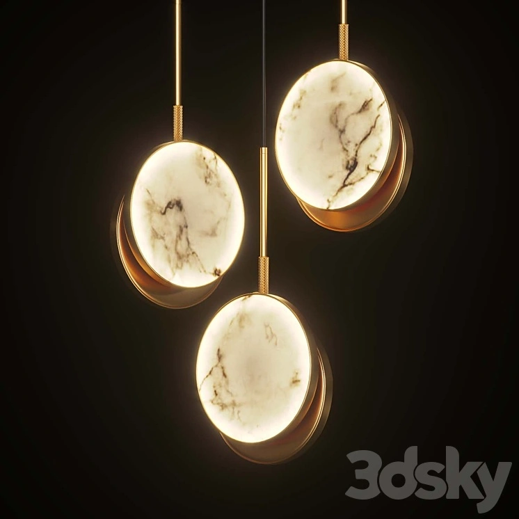 Marble Disc Pendant Lamp Lamar 