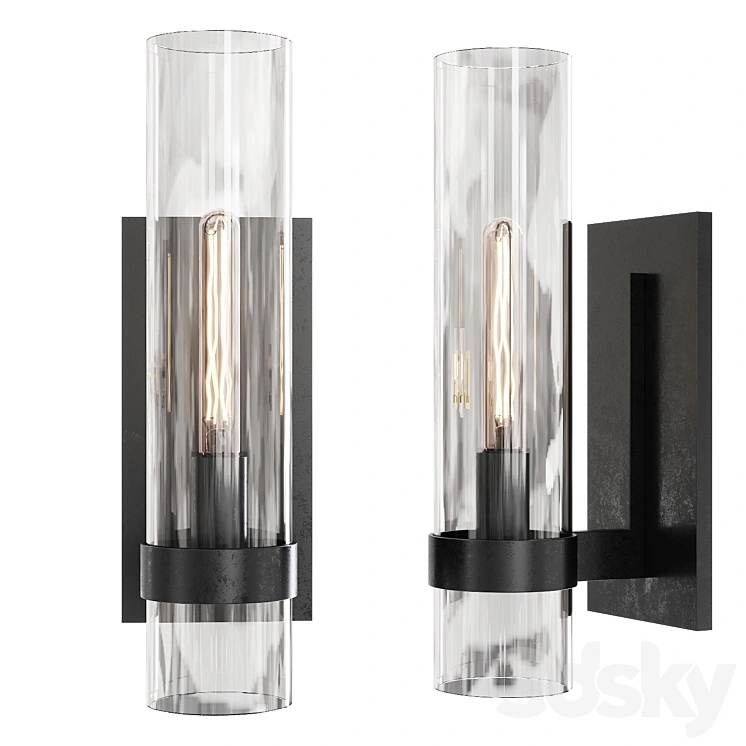 Restoration Hardware RAVELLE GRAND SCONCE Black 