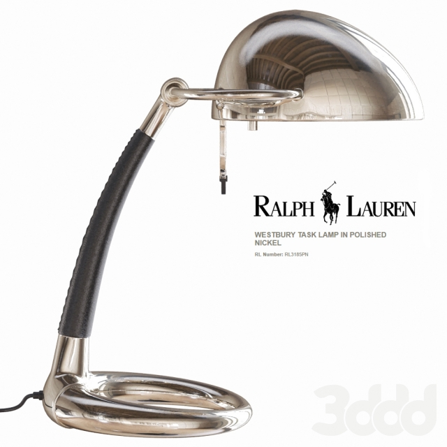 Ralph Lauren WESTBURY TASK LAMP IN POLISHED NICKEL RL3185PN 