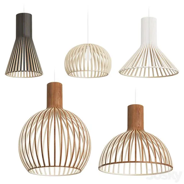 Secto Design Wooden Lamps 