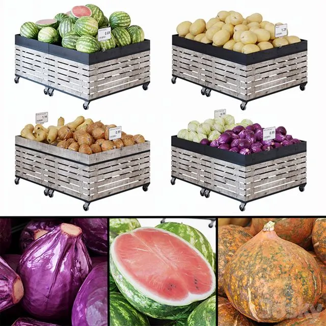 Racks for fruits and vegetables 