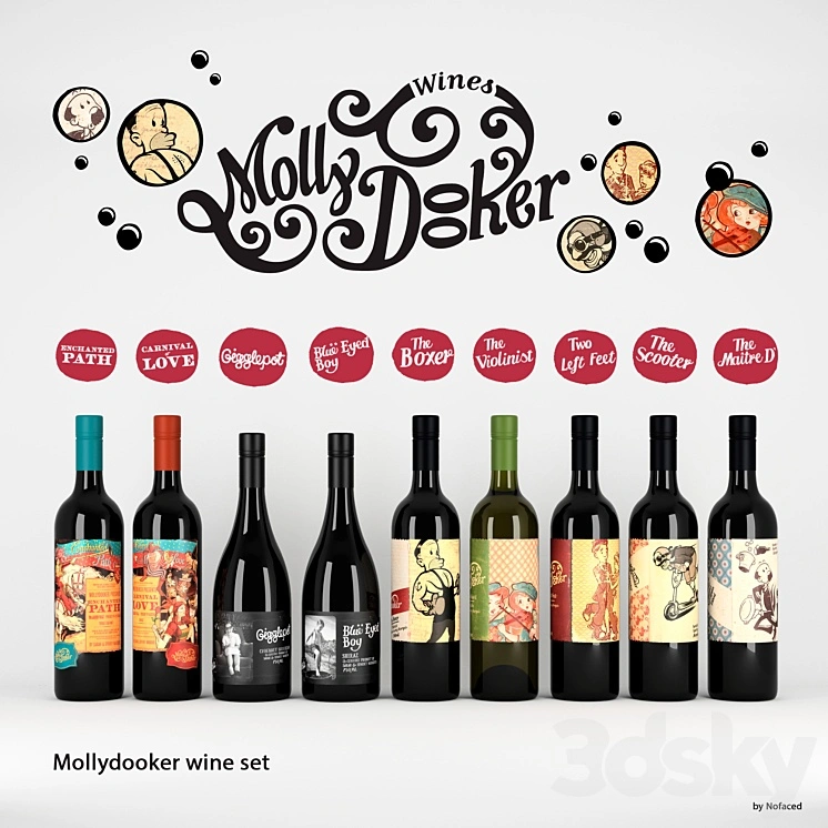 set of wine Mollydooker (9 bottles) 
