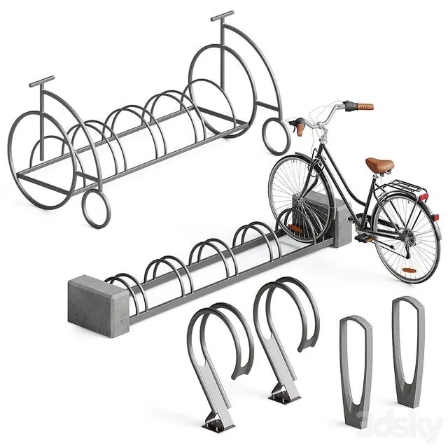 Bicycle parking set 
