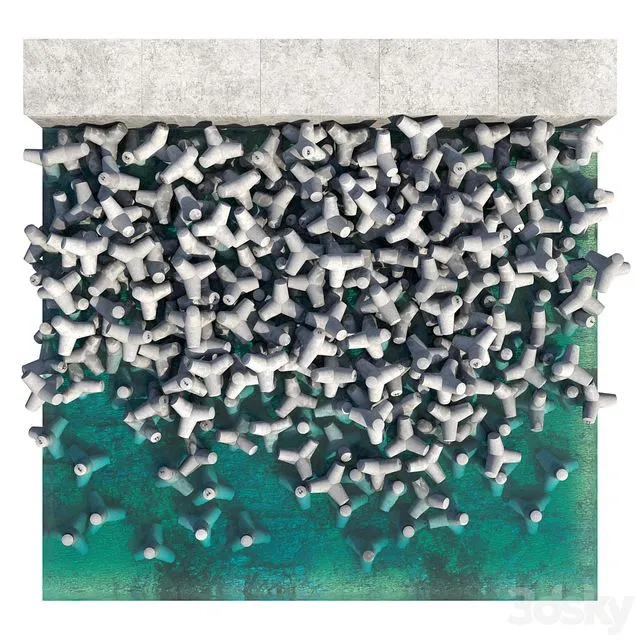 Fragment of the coast protection structure 