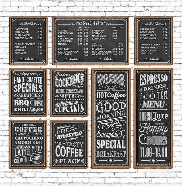 Cafe chalk boards 