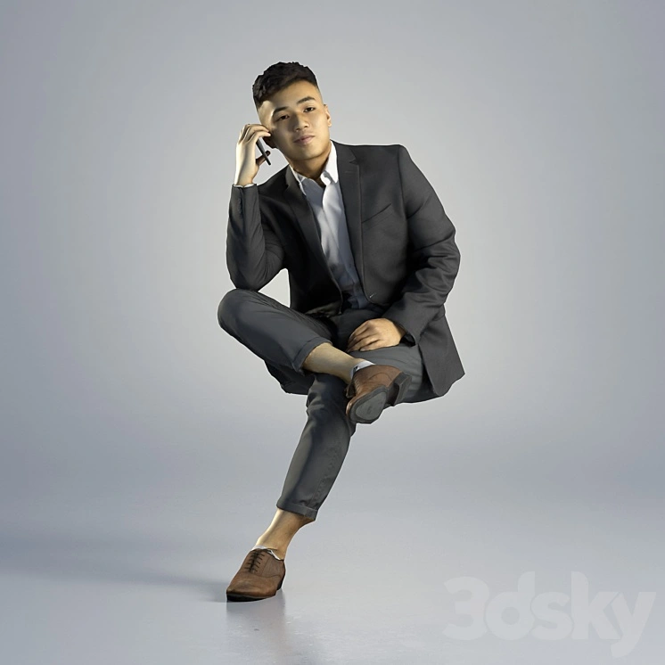 Man Kevin Business Sitting 002 