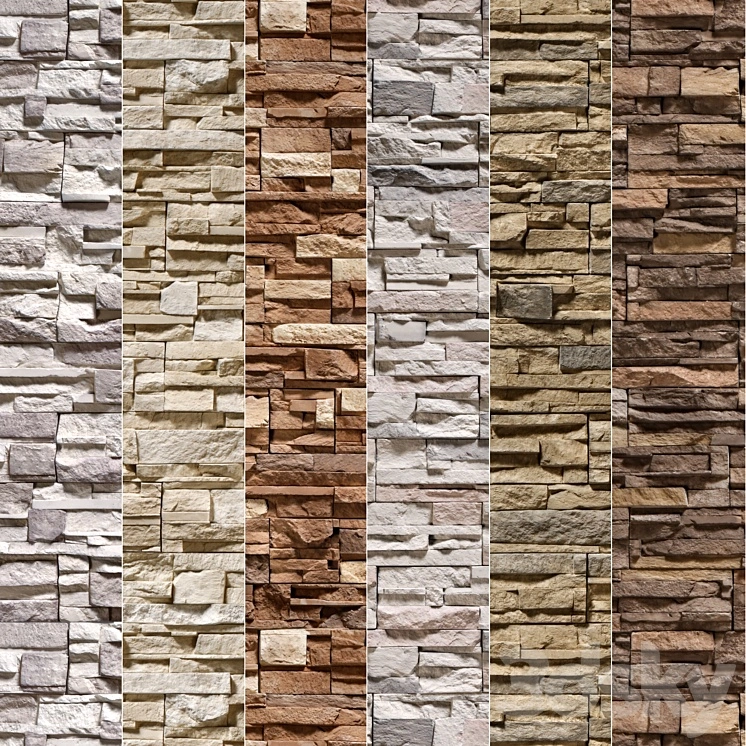 Stone Walls set 7 - Vray Material 