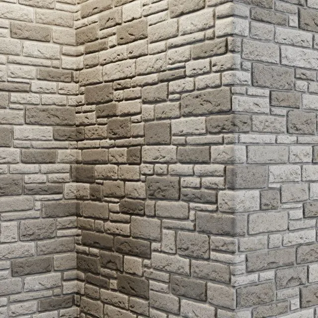 Mixed brick wall 