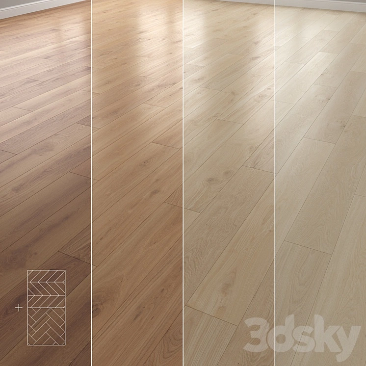 Parquet 4 colors Linear, herringbone, chevron setquad12 
