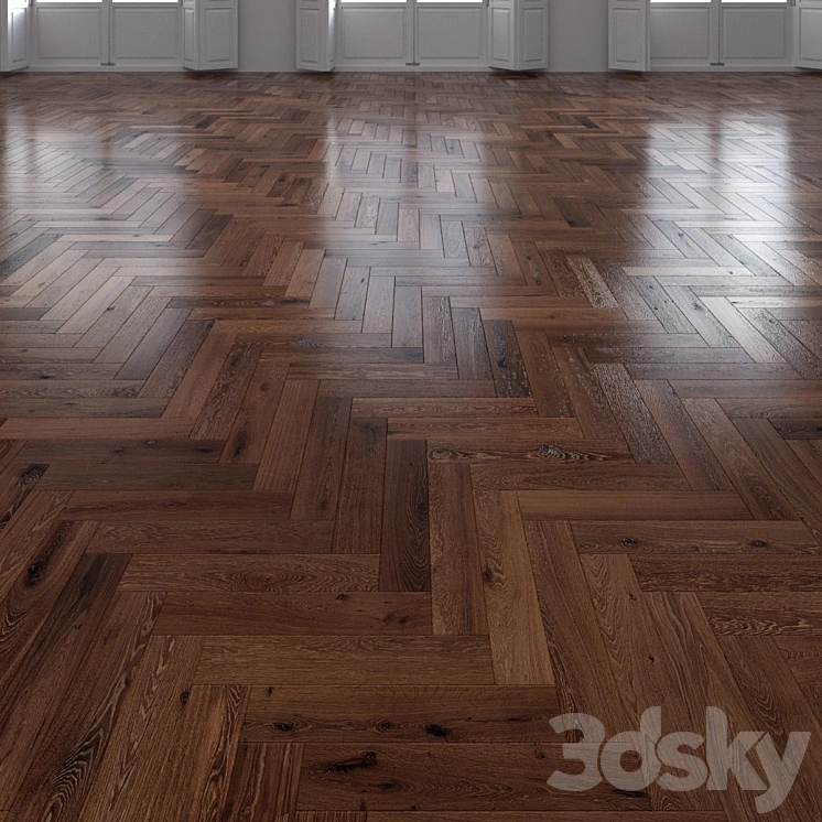 Oak Herringbones dark floor 