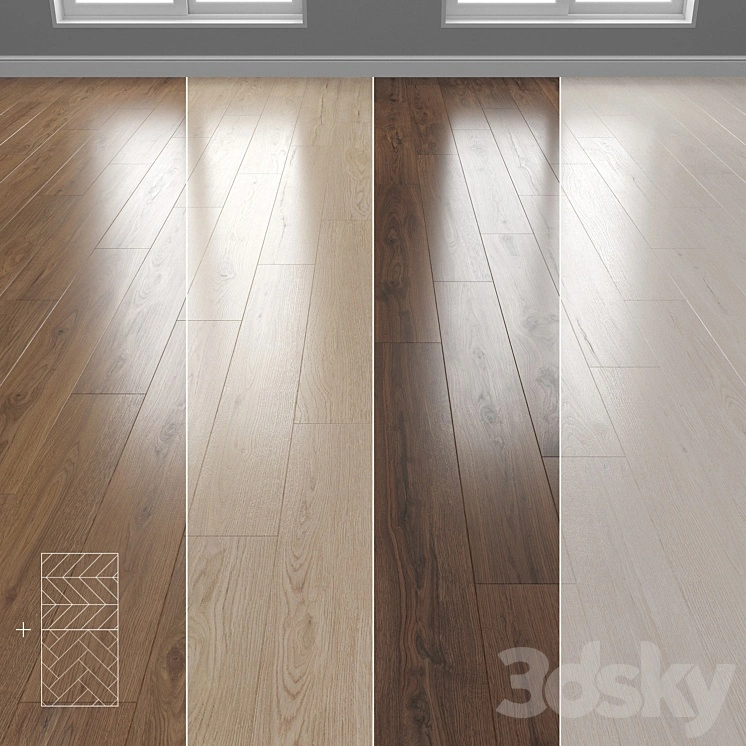 Parquet 4 colors Linear, herringbone, chevron setquad3 
