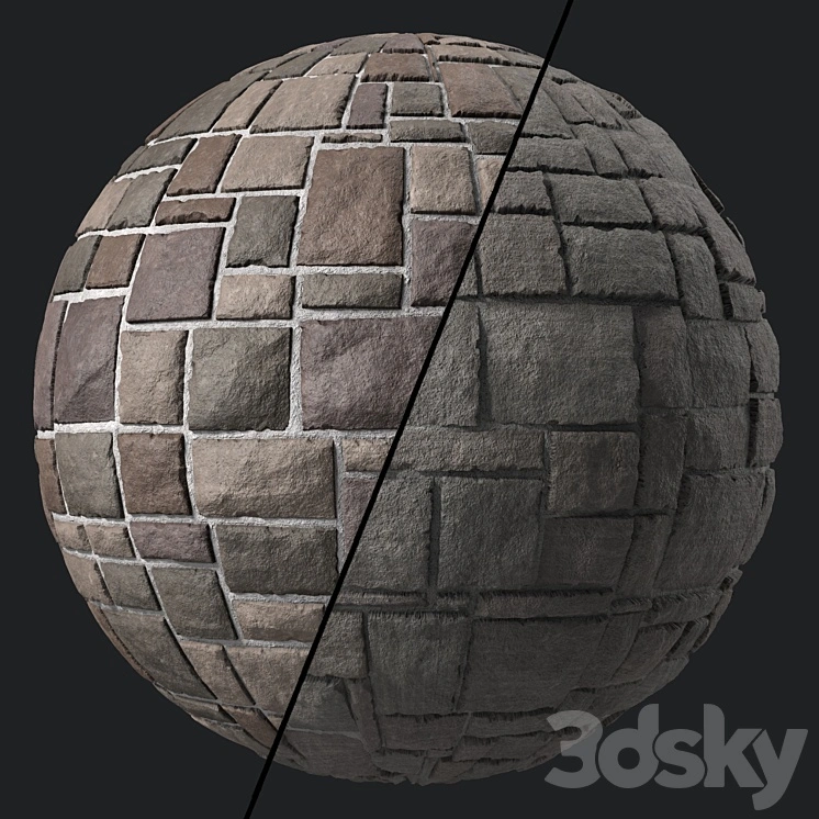 Stone Wall Materials 104- Decorative Random Pattern | Pbr 4k Seamless 