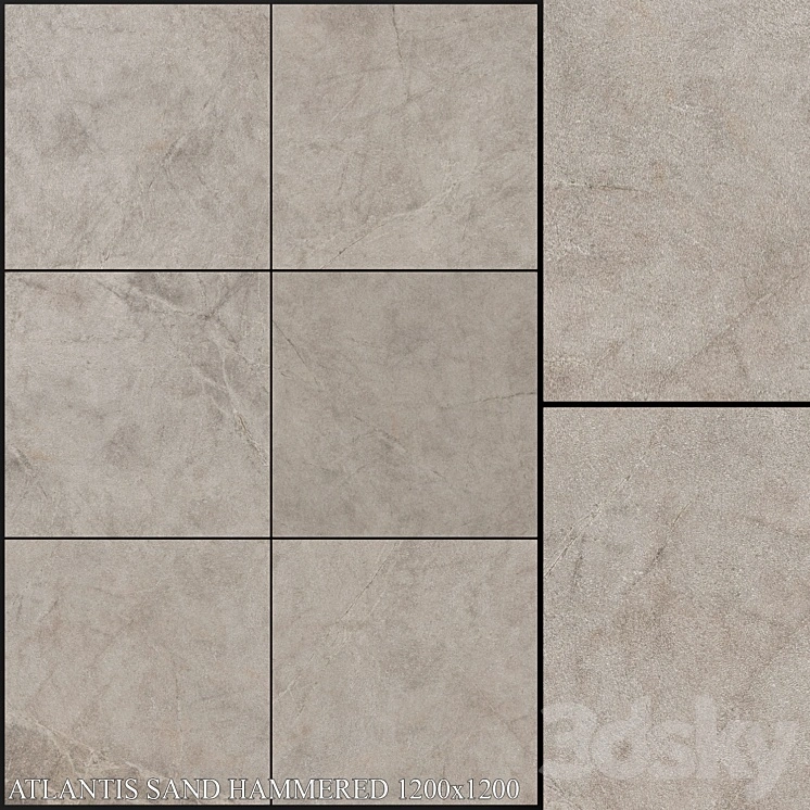ABK Atlantis Sand Hammered 1200x1200 
