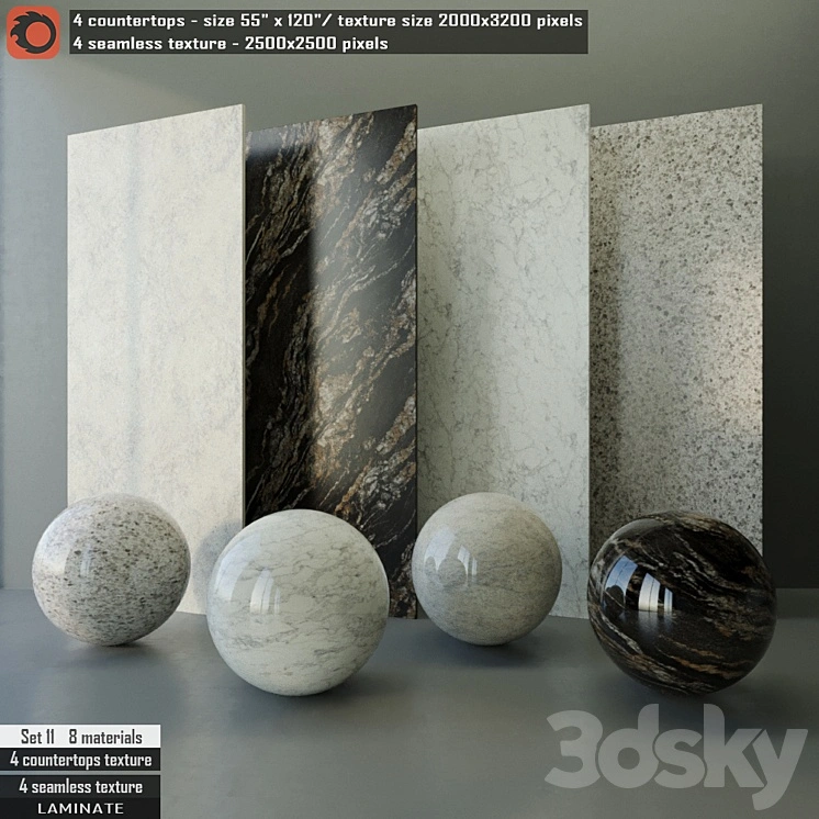 Laminate countertops & Seamless texture Set 11 