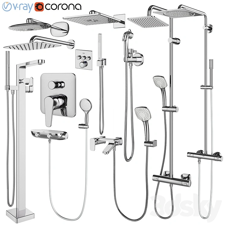Faucets and shower systems Grohe and IDEAL standard set 146 