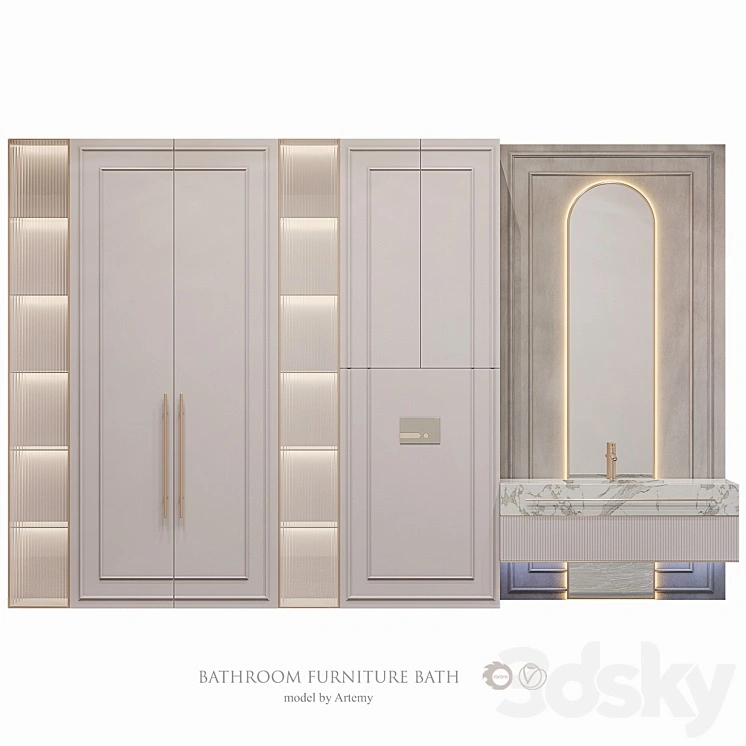 Bathroom furniture set 57 