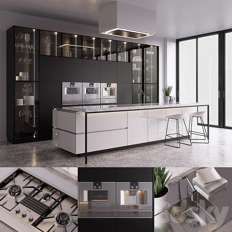 Kitchen Poliform Artex (vray GGX, corona PBR) 