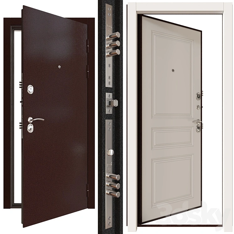 Metal entrance door 