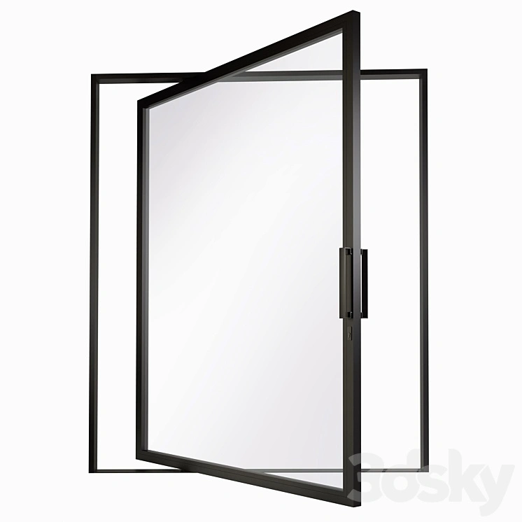 Aluminum pivot door 