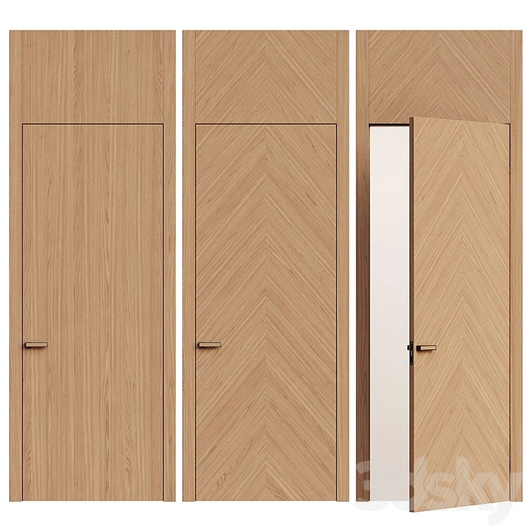concealed wooden door - Interior door 184 