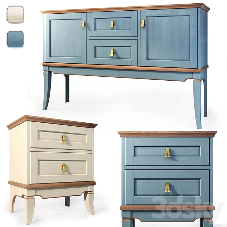 Dresser and nightstand Telma, Gomeldrev. Dresser, nightstand 