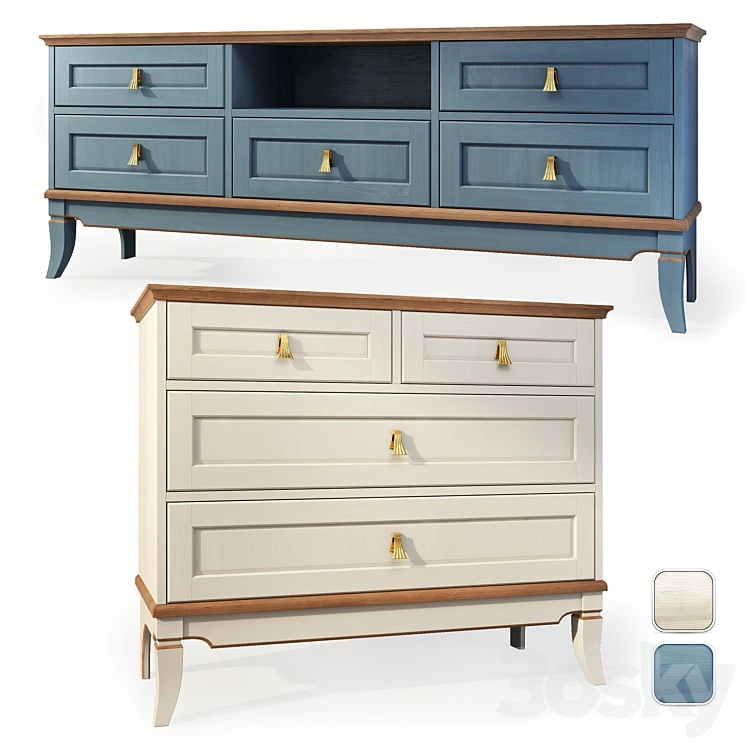 Dresser and TV stand Thelma, Gomeldrev. Dresser, Tvstand 