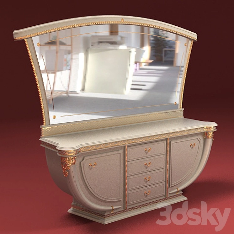 chest of drawers and mirror factories Vidal grau 