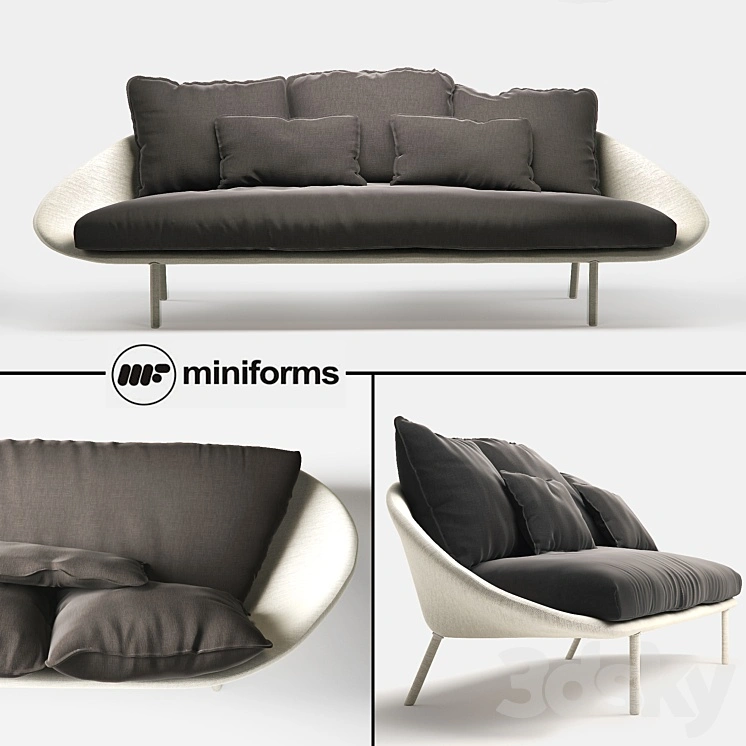 Miniforms LEM-x 3 seater sofa 