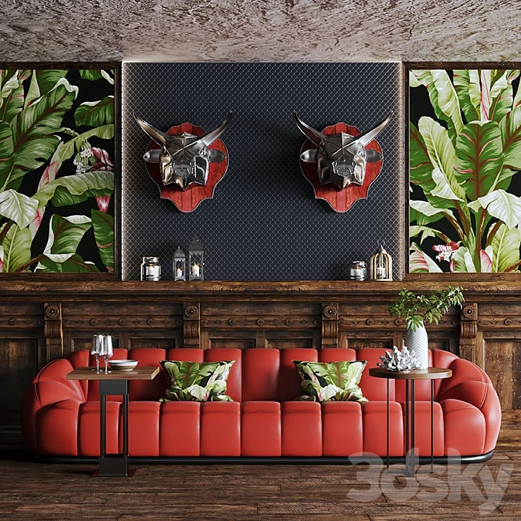 Furniture node for cafe, restaurant 