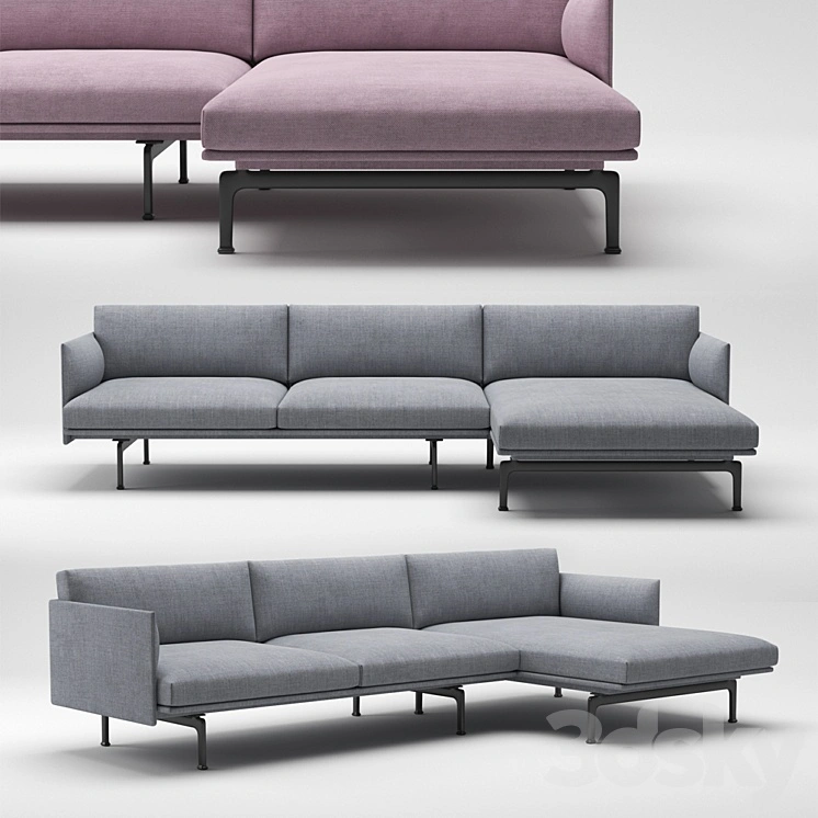 Muuto outline chaise longue 