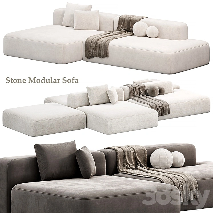 Stone Modular Sofa by Tamamm 