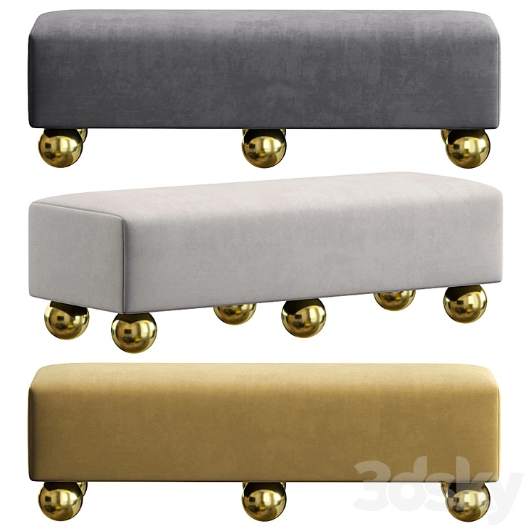 Bench GLEN by Cazarina Interiors 3 Colors Version 