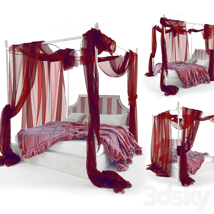 Bed with Baldachin Volpi 