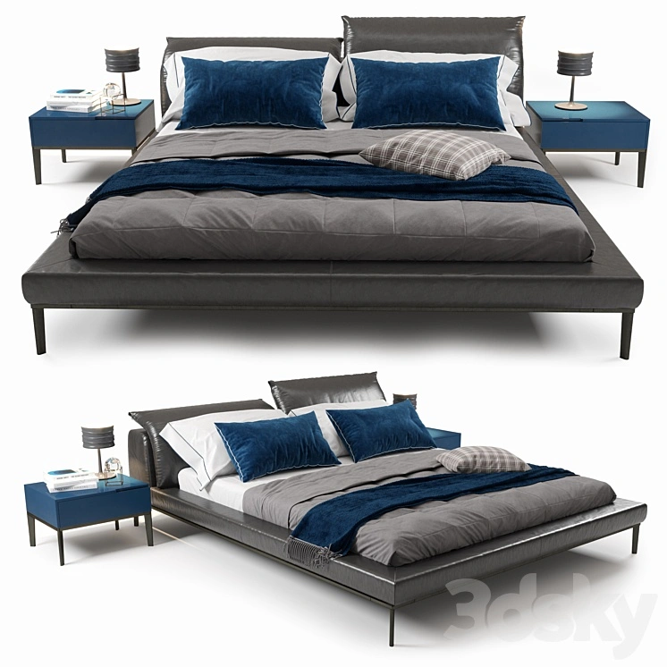 Vela Bed by Natuzzi 