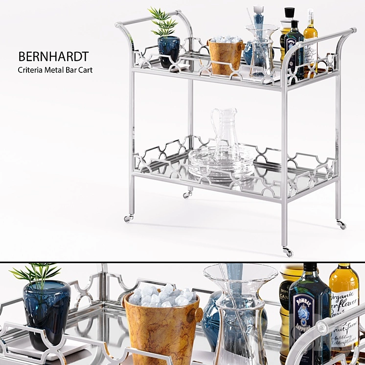 Bernhardt - Criteria Metal Bar Cart 