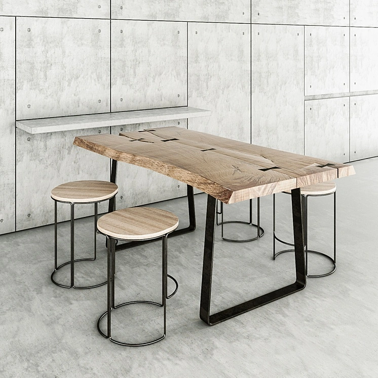 Concrete & wood 