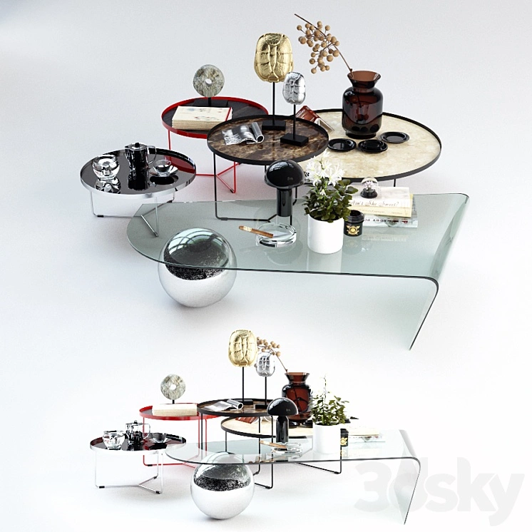 Set Sattelan Italia 4 coffee tables 