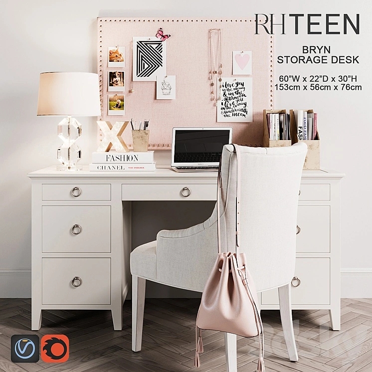 Bryn Storage Desk 