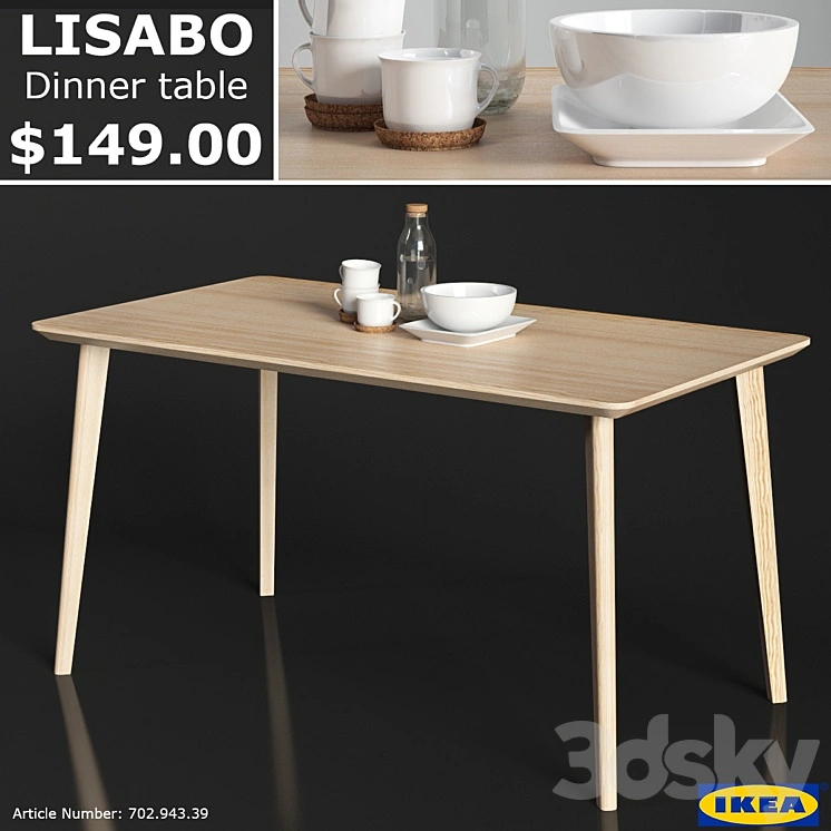 IKEA LISABO dinner table 