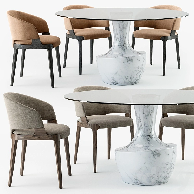 Potocco Velis tub chair Anfora table 