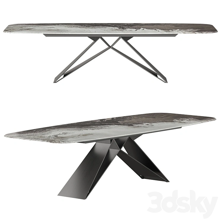 Cattelan Italia Premier Crystalart Dining Table 