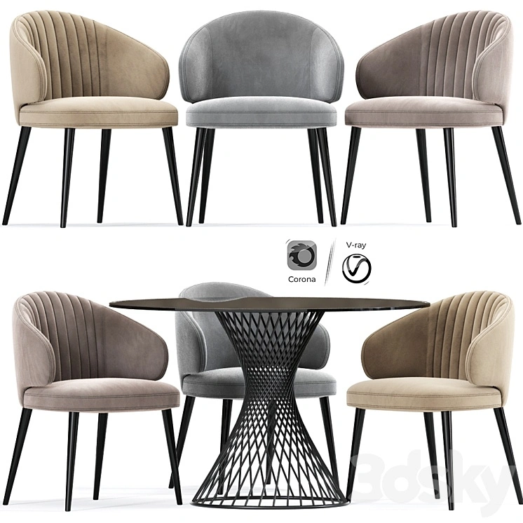 Strip Modrest Carlton Dining Chair Table 