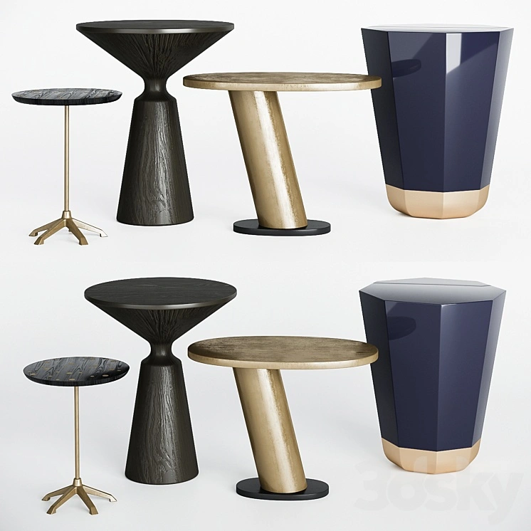 Arteriors side round tables set 
