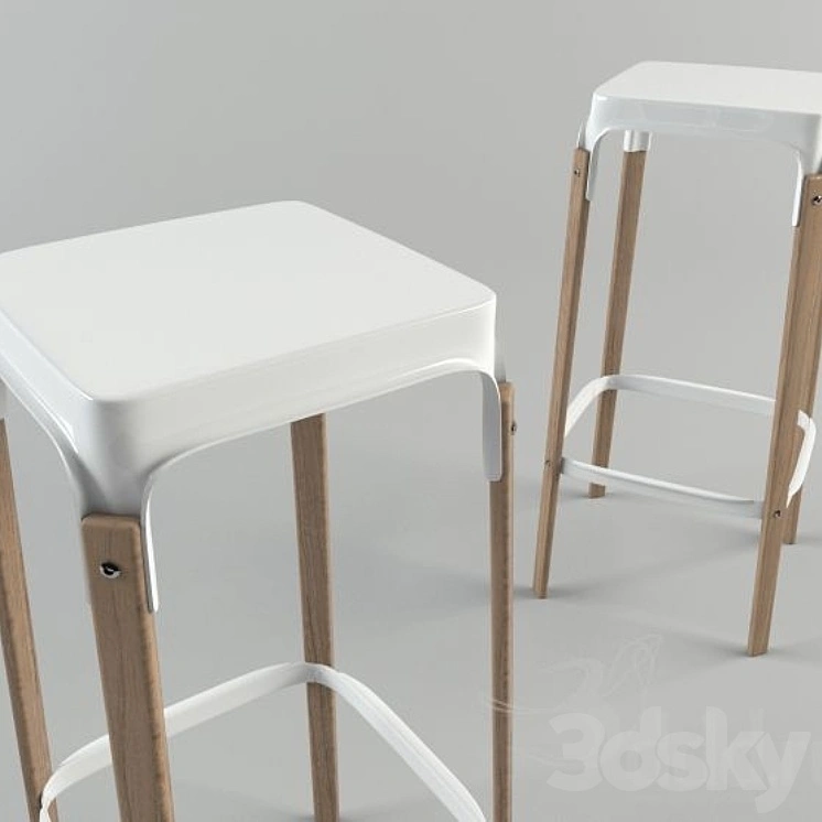 Steelwood Bar Stool  Bouroulec 