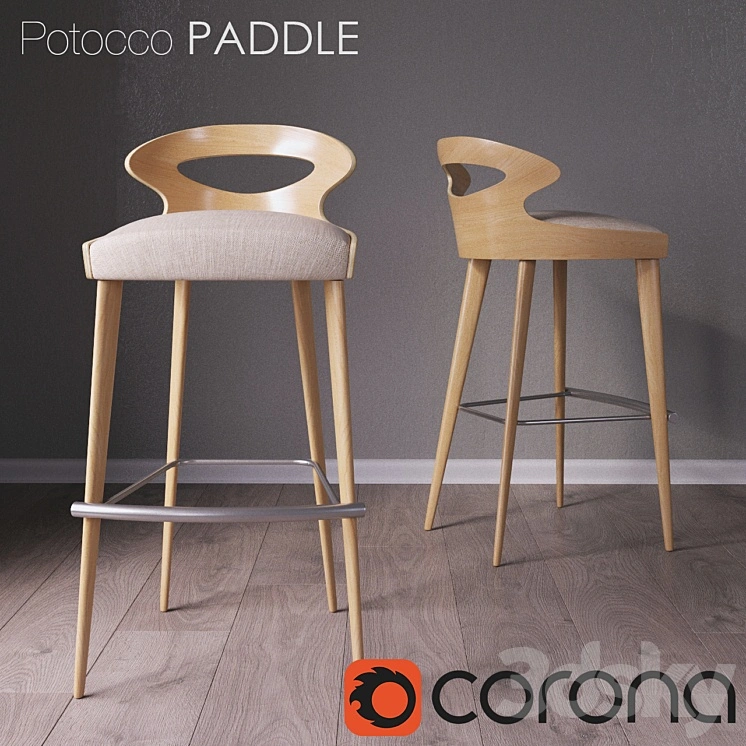 Bar chair Potocco PADDLE 